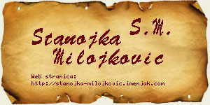 Stanojka Milojković vizit kartica